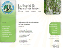 Tablet Screenshot of baumpflege-wirges.de
